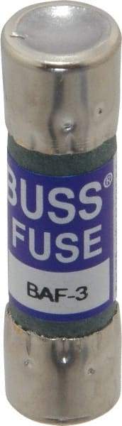 Cooper Bussmann - 250 VAC, 3 Amp, Fast-Acting General Purpose Fuse - Fuse Holder Mount, 1-1/2" OAL, 10 at 125 V kA Rating, 13/32" Diam - All Tool & Supply