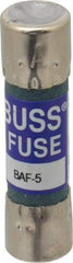 Cooper Bussmann - 250 VAC, 5 Amp, Fast-Acting General Purpose Fuse - Fuse Holder Mount, 1-1/2" OAL, 10 at 125 V kA Rating, 13/32" Diam - All Tool & Supply