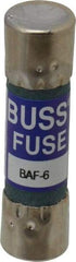 Cooper Bussmann - 250 VAC, 6 Amp, Fast-Acting General Purpose Fuse - Fuse Holder Mount, 1-1/2" OAL, 10 at 125 V kA Rating, 13/32" Diam - All Tool & Supply