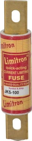 Cooper Bussmann - 600 VAC, 100 Amp, Fast-Acting General Purpose Fuse - Bolt-on Mount, 4-5/8" OAL, 200 (RMS) kA Rating, 1-1/8" Diam - All Tool & Supply