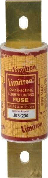 Cooper Bussmann - 600 VAC, 200 Amp, Fast-Acting General Purpose Fuse - Bolt-on Mount, 5-3/4" OAL, 200 (RMS) kA Rating, 1-5/8" Diam - All Tool & Supply