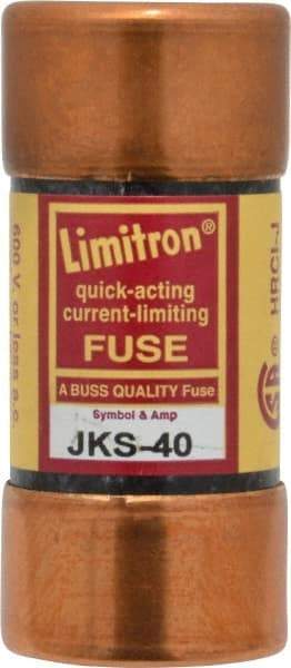 Cooper Bussmann - 600 VAC, 40 Amp, Fast-Acting General Purpose Fuse - Fuse Holder Mount, 2-3/8" OAL, 200 (RMS) kA Rating, 1-1/16" Diam - All Tool & Supply