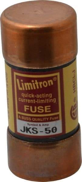 Cooper Bussmann - 600 VAC, 50 Amp, Fast-Acting General Purpose Fuse - Fuse Holder Mount, 2-3/8" OAL, 200 (RMS) kA Rating, 1-1/16" Diam - All Tool & Supply