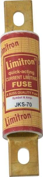 Cooper Bussmann - 600 VAC, 70 Amp, Fast-Acting General Purpose Fuse - Bolt-on Mount, 4-5/8" OAL, 200 (RMS) kA Rating, 1-1/8" Diam - All Tool & Supply