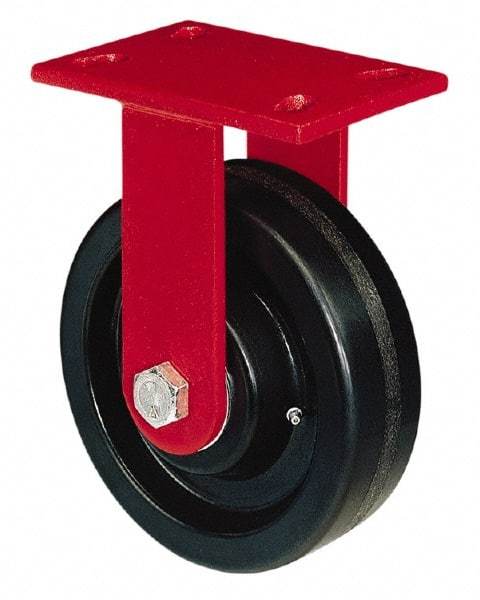 Hamilton - 4" Diam x 2" Wide x 5-5/8" OAH Top Plate Mount Rigid Caster - Polyurethane, 750 Lb Capacity, Precision Sealed Bearing, 4-1/2 x 6-1/2" Plate - All Tool & Supply