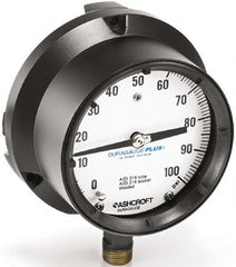 Ashcroft - 4-1/2" Dial, 1/4 Thread, 0-5,000 Scale Range, Pressure Gauge - All Tool & Supply