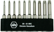 10 Piece - T6; T7; T8; T9; T10; T15; T20; T25; T27; T30 - Torx Powser Bit Belt Pack Set with Holder - All Tool & Supply