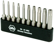 10 Piece - T7s; T8s; T9s; T10s; T15s; T20s; T25s; T27s; T30s; T40s - Security Torx Power Bit Bel Pack Set with Holder - All Tool & Supply