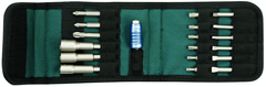 19 Piece - Slotted: 4.5-6.5mm Phillips: #1-3; Square #1-3; Torx® Insert: T10-T30. Nut Setters-Power 1/4"; 5/16"; 3/8" Magnetic - Quick Change Insert/Power Bit Belt Pack Set - All Tool & Supply