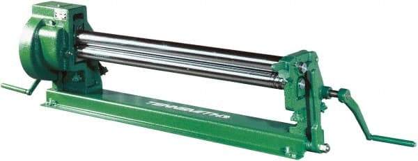 Tennsmith - 26 Gauge Max Stainless Steel Capacity, 36 Inch Max Forming Width, Bench Machine, Manual Slip Roll - 51 Inch Overall Width, x 19 Inch Overall Height, 2 Inch Slip Roll Diameter, 3/16, 1/4, 5/16 Inch Wire Groove Width - All Tool & Supply