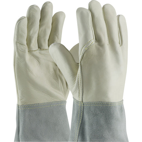 ‎75-2022/M Welders / Foundry Gloves - Mig Tig - Top Grain Cowhide - Split Leather BT Cuff - Sewn w/Kevlar