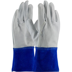 ‎75-4854/XS Welders / Foundry Gloves - Mig Tig - Top Grain Goatskin - Split Leather GT Cuff - Sewn w/Kevlar - Exact Industrial Supply