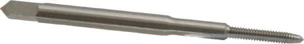 Made in USA - #2-56 UNC 2B 2 Flute Bright Finish Solid Carbide Straight Flute Standard Hand Tap - Plug, Right Hand Thread, 1-3/4" OAL, 7/16" Thread Length, H2 Limit, Oversize - Exact Industrial Supply