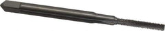 Made in USA - #2-56 UNC 2B 2 Flute Bright Finish Solid Carbide Straight Flute Standard Hand Tap - Bottoming, Right Hand Thread, 1-3/4" OAL, 7/16" Thread Length, H2 Limit, Oversize - Exact Industrial Supply