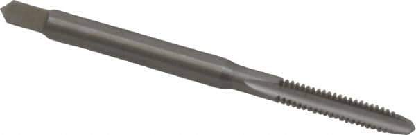 Made in USA - #4-40 UNC 2B/3B 2 Flute Bright Finish Solid Carbide Straight Flute Standard Hand Tap - Plug, Right Hand Thread, 1-7/8" OAL, 9/16" Thread Length, H2 Limit, Oversize - All Tool & Supply