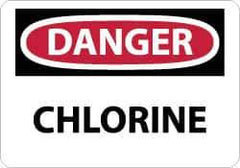 NMC - "Danger - Chlorine", 7" Long x 10" Wide, Rigid Plastic Safety Sign - Rectangle, 0.05" Thick, Use for Hazardous Materials - All Tool & Supply