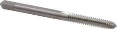 Made in USA - #10-24 UNC 2B/3B 4 Flute Bright Finish Solid Carbide Straight Flute Standard Hand Tap - Plug, Right Hand Thread, 2-3/8" OAL, 7/8" Thread Length, H3 Limit, Oversize - All Tool & Supply