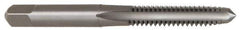 Made in USA - 1/4-20 UNC 3B 4 Flute Bright Finish Solid Carbide Straight Flute Standard Hand Tap - Plug, Right Hand Thread, 2-1/2" OAL, 1" Thread Length, H3 Limit, Oversize - Exact Industrial Supply