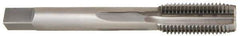 Made in USA - 7/16-20 UNF 2B 4 Flute Bright Finish Carbide-Tipped Straight Flute Machine Tap - Plug, Right Hand Thread, 3-5/32" OAL, H3 Limit, Oversize, Through Coolant - Exact Industrial Supply