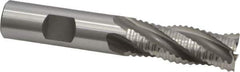 OSG - 5/8" Diam, Coarse Pitch, 1-5/8" LOC, 4 Flute Cobalt Roughing Square End Mill - Uncoated, 3-3/4" OAL, 5/8" Shank Diam, Single End, 30° Helix - All Tool & Supply