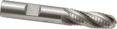 OSG - 1/2" Diam, Coarse Pitch, 1-1/4" LOC, 4 Flute Cobalt Roughing Ball End Mill - Uncoated, 3-1/4" OAL, 1/2" Shank Diam, Single End, Centercutting, 30° Helix - All Tool & Supply