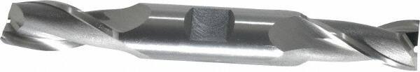 OSG - 9/16", 1-1/8" LOC, 5/8" Shank Diam, 4-1/2" OAL, 2 Flute, Cobalt Square End Mill - Double End, Uncoated, Spiral Flute, 30° Helix, Centercutting, Right Hand Cut, Right Hand Flute, Series 522 - All Tool & Supply