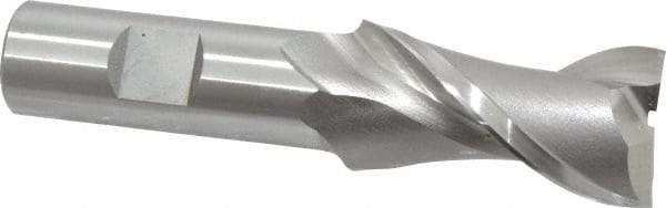 OSG - 1", 1-7/8" LOC, 3/4" Shank Diam, 4-1/8" OAL, 2 Flute, Cobalt Square End Mill - Single End, Uncoated, Spiral Flute, 45° Helix, Centercutting, Right Hand Cut, Right Hand Flute, Series 530 - All Tool & Supply