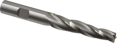 OSG - 2° Taper Angle per Side, 3/8" Small End Diam, 2-1/4" LOC, Cobalt 3 Flute Tapered Square End Mill - 4-1/4" OAL, 1/2" Shank Diam, Spiral Flute, 25° Helix - All Tool & Supply