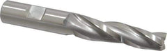 OSG - 2° Taper Angle per Side, 1/2" Small End Diam, 2-1/4" LOC, Cobalt 3 Flute Tapered Square End Mill - 4-3/8" OAL, 5/8" Shank Diam, Spiral Flute, 25° Helix - All Tool & Supply