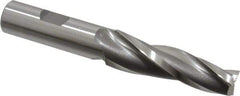 OSG - 3° Taper Angle per Side, 1/2" Small End Diam, 2-1/4" LOC, Cobalt 3 Flute Tapered Square End Mill - 4-3/8" OAL, 5/8" Shank Diam, Spiral Flute, 25° Helix - All Tool & Supply