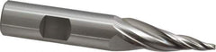 OSG - 10° Taper Angle per Side, 3/32" Small End Diam, 1-1/2" LOC, Cobalt 3 Flute Tapered Square End Mill - 3-5/8" OAL, 5/8" Shank Diam, Spiral Flute, 25° Helix - All Tool & Supply