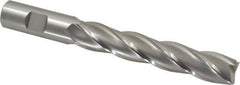 OSG - 3/4", 4" LOC, 3/4" Shank Diam, 6-1/4" OAL, 4 Flute, Cobalt Square End Mill - Single End, Uncoated, Spiral Flute, 30° Helix, Centercutting, Right Hand Cut, Right Hand Flute, Series 558 - All Tool & Supply