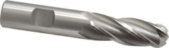 OSG - 5/8" Diam, 1-5/8" LOC, 4 Flute Cobalt Ball End Mill - Uncoated, Single End, 3-3/4" OAL, 5/8" Shank Diam, Spiral Flute - All Tool & Supply