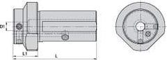 Kennametal - 20mm Hole Diamter, KM63XMZ Outside Modular Connection, Boring Bar Reducing Adapter - 30mm Projection, 58mm Nose Diameter, 105mm Overall Length, Through Coolant - Exact Industrial Supply