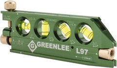 Greenlee - 1 Beam 240' Max Range Mini Magnet Laser Level - Red Beam, 1/4" at 100' Accuracy, 5-1/16" Long x 3/4" Wide x 1-13/16" High, Battery Included - All Tool & Supply