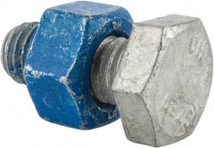 Value Collection - 1/2-13 Thread, 1-1/4" Length Under Head, Steel Hex Head Bolt - Hot Dipped Galvanized Coated, UNC Thread, ASTM A325 - All Tool & Supply