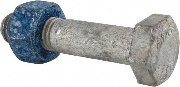 Value Collection - 5/8-11 Thread, 3" Length Under Head, Steel Hex Head Bolt - Hot Dipped Galvanized Coated, UNC Thread, ASTM A325 - All Tool & Supply