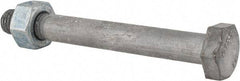 Value Collection - 5/8-11 Thread, 5-1/2" Length Under Head, Steel Hex Head Bolt - Hot Dipped Galvanized Coated, UNC Thread, ASTM A325 - All Tool & Supply