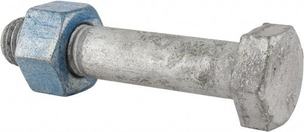 Value Collection - 3/4-10 Thread, 4" Length Under Head, Steel Hex Head Bolt - Hot Dipped Galvanized Coated, UNC Thread, ASTM A325 - All Tool & Supply