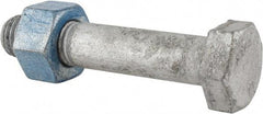 Value Collection - 3/4-10 Thread, 4" Length Under Head, Steel Hex Head Bolt - Hot Dipped Galvanized Coated, UNC Thread, ASTM A325 - All Tool & Supply