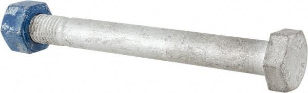 Value Collection - 3/4-10 Thread, 7" Length Under Head, Steel Hex Head Bolt - Hot Dipped Galvanized Coated, UNC Thread, ASTM A325 - All Tool & Supply