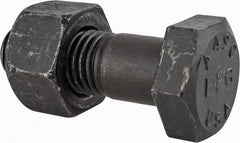 Value Collection - 1-8 Thread, 3" Length Under Head, Steel Hex Head Bolt - Uncoated, UNC Thread, ASTM A490 - All Tool & Supply