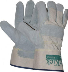 MCR Safety - Size XL Cowhide Work Gloves - Uncoated, Safety Cuff, Gray, Paired - All Tool & Supply