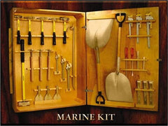 Ampco - 28 Piece Marine Tool Set - Comes in Wood Case - All Tool & Supply