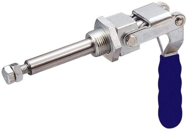 Gibraltar - 699.16 Lb Load Capacity, Mounting Plate Base, Stainless Steel, Standard Straight Line Action Clamp - 0.62" Plunger Diam, Straight Handle - All Tool & Supply