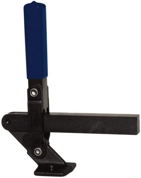 Gibraltar - 1,000 Lb Holding Capacity, Vertical Handle, Manual Hold Down Toggle Clamp - 177° Handle Movement, 180° Bar Opening, Solid Bar, Flanged Base, Electro-Plated Zinc, Carbon Steel - All Tool & Supply