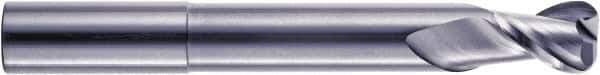 RobbJack - 3/8", 2 Flute, Single End, Solid Carbide, 0.12" Corner Radius End Mill - 4" OAL, 40° Helix, Right Hand Flute, 3/8" LOC, Right Hand Cut, 39.7mm Extended Reach - All Tool & Supply