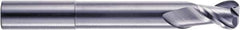 RobbJack - 3/8", 2 Flute, Single End, Solid Carbide, 0.12" Corner Radius End Mill - 4" OAL, 40° Helix, Right Hand Flute, 3/8" LOC, Right Hand Cut, 1" Extended Reach - All Tool & Supply