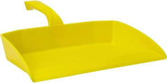 Vikan - 12-1/2" Wide Handheld Dustpan - Plastic Body, 4-1/2" Handle, Yellow - All Tool & Supply