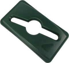 Rubbermaid - Rectangle Lid for Use with Rectangular Recycle Containers - Green, For Slim Jim Trash Cans - All Tool & Supply